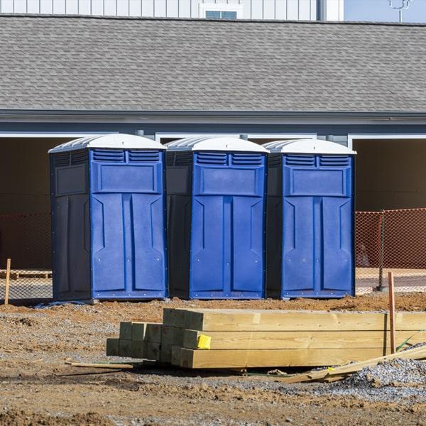 Heavy-duty construction site porta potty in Jacksonville, North Carolina